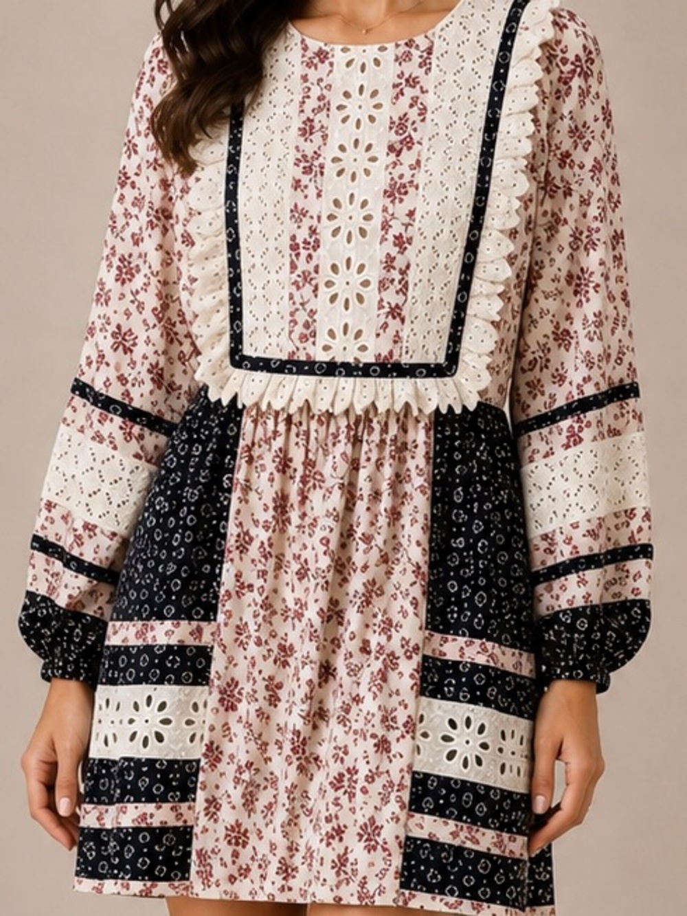 Anthropologie patchwork Boho dress